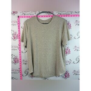 Bench Short Sleeve Crew Neck T-Shirt -Activewear Light Tan Heather stretchy soft